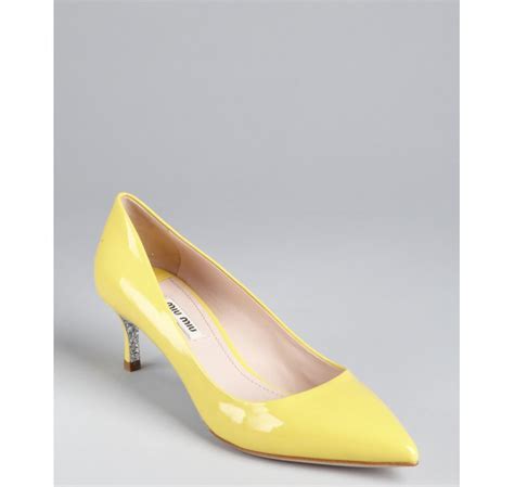 miu miu yellow|miu michu shoes.